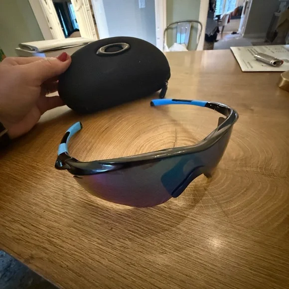 Oakley Black and Blue Performance Sunglasses
